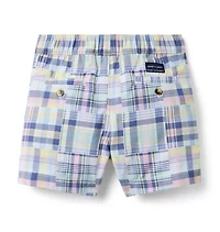 Plaid Patchwork Pull-On Short