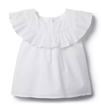 Ruffle Lace Trim Top