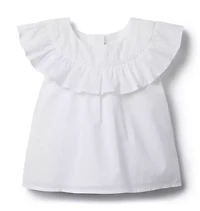 Ruffle Lace Trim Top