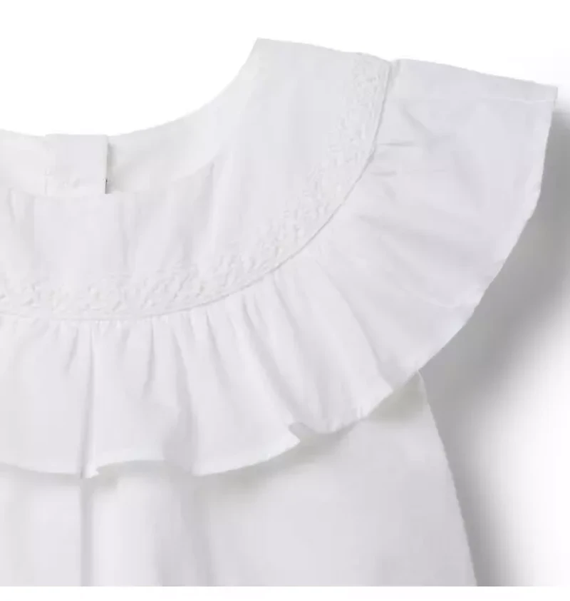 Ruffle Lace Trim Top