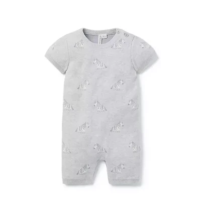 Baby Zebra Knit Romper