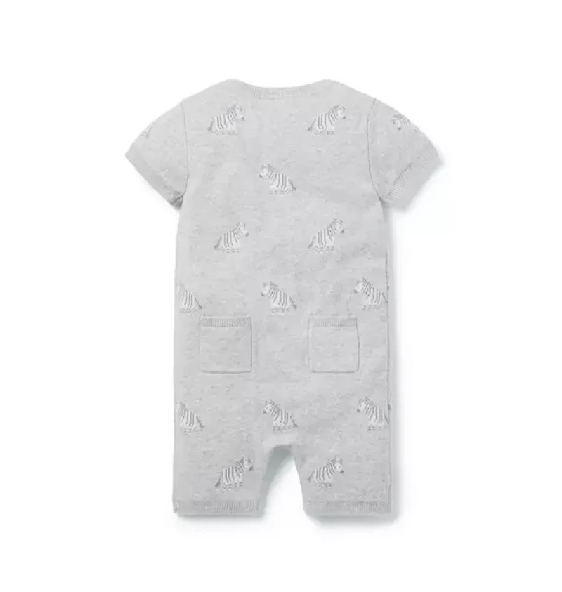 Baby Zebra Knit Romper