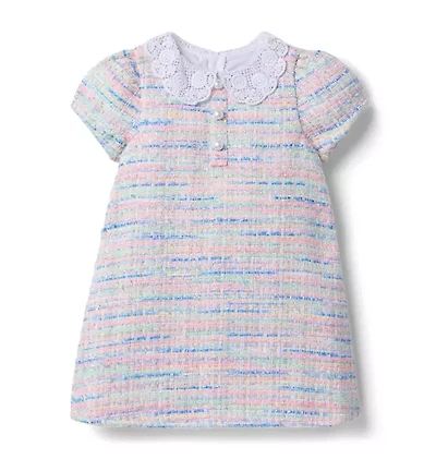 The Petal Collar Tweed Dress