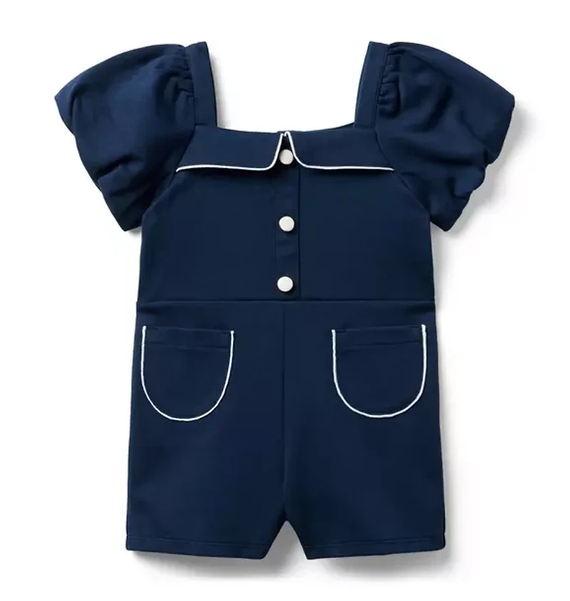 Puff Sleeve Ponte Romper