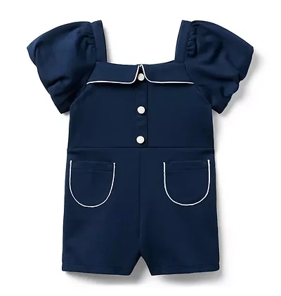 Puff Sleeve Ponte Romper