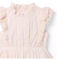 Eyelet Ruffle Party Dress