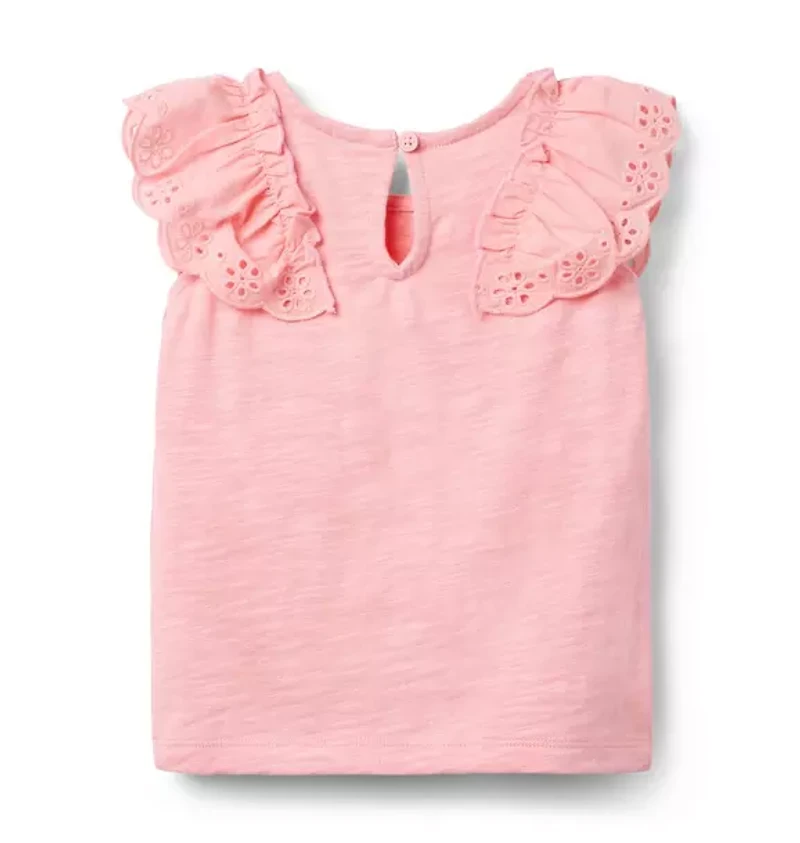 Eyelet Ruffle Top