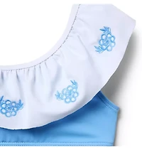 Recycled Embroidered Floral 2-Piece Swimsuit