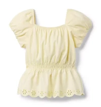 Puff Sleeve Peplum Top