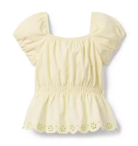 Puff Sleeve Peplum Top