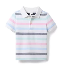 The Classic Striped Pique Polo