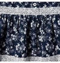 Ditsy Floral Lace Trim Dress