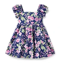 Floral Flutter Sleeve Dress