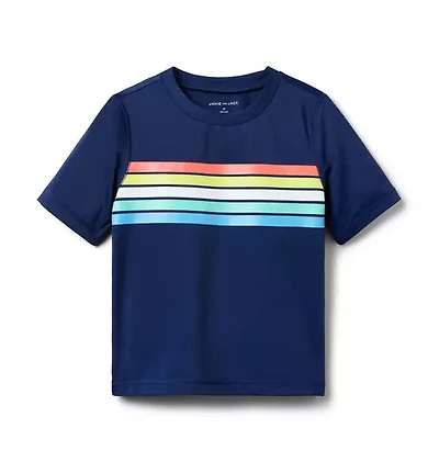 Recycled Stripe Rash Guard