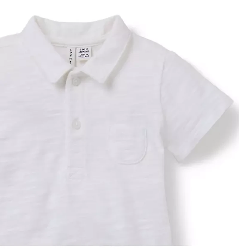 The Slub Polo Baby Bodysuit