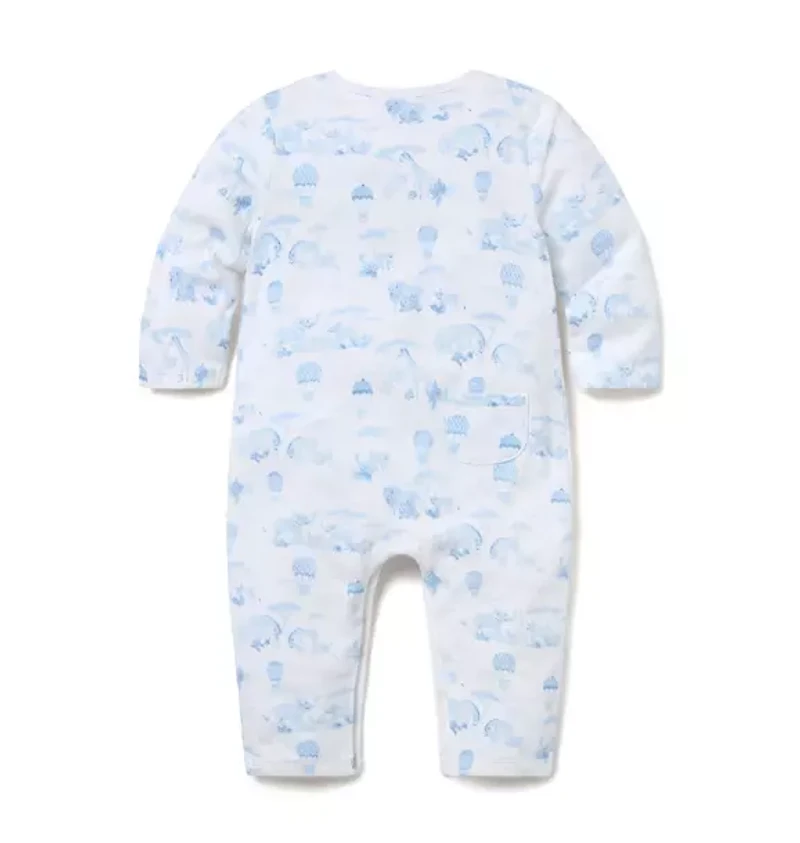 Baby Animal Friends Toile Wrap One-Piece