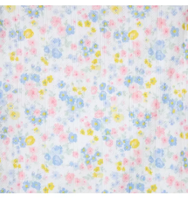 Baby Floral Pointelle Wrap Matching Set