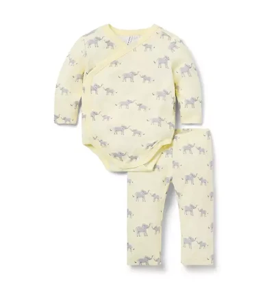 Baby Elephant Wrap Matching Set