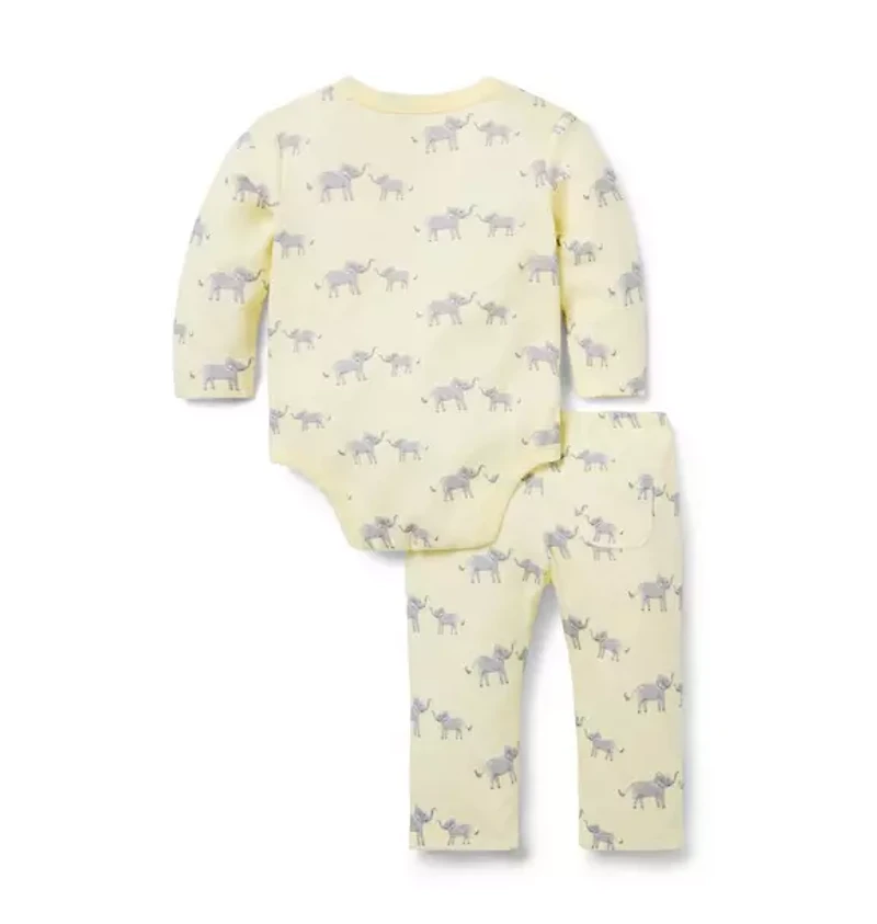 Baby Elephant Wrap Matching Set