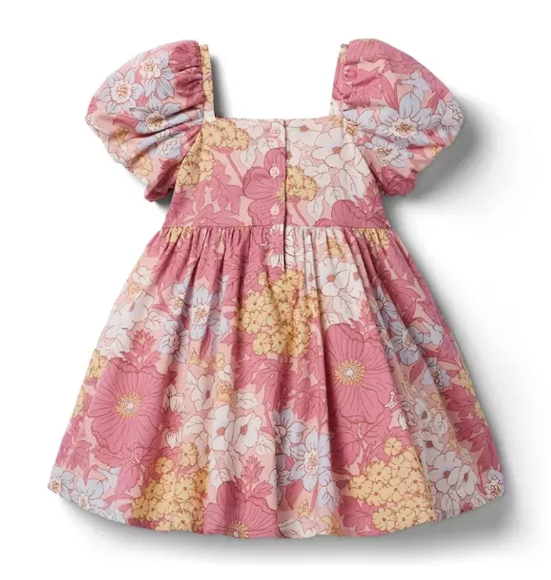 Floral Smocked Puff Sleeve Dress