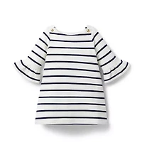 Striped Bell Sleeve Dress