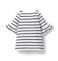 Striped Bell Sleeve Dress