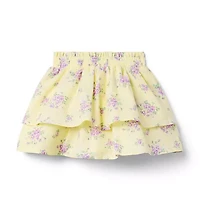 Tiered Floral Skirt