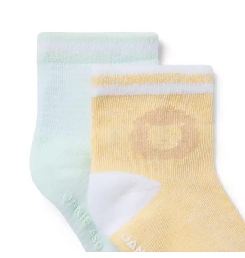 Baby Lion And Stripe Sock Set
