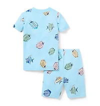 Good Night Short Pajama Tropical Fish