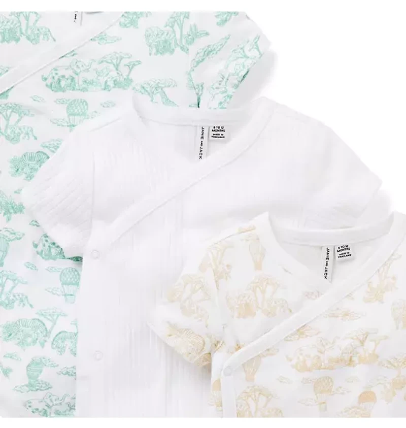 Baby Wrap Bodysuit 3-Pack