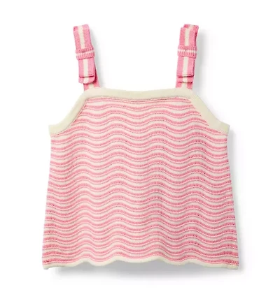 Wavy Striped Sweater Top
