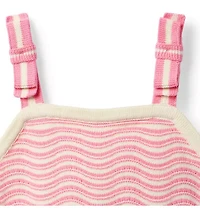 Wavy Striped Sweater Top