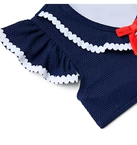 Recycled Textured Ruffle 2-Piece Swimsuit