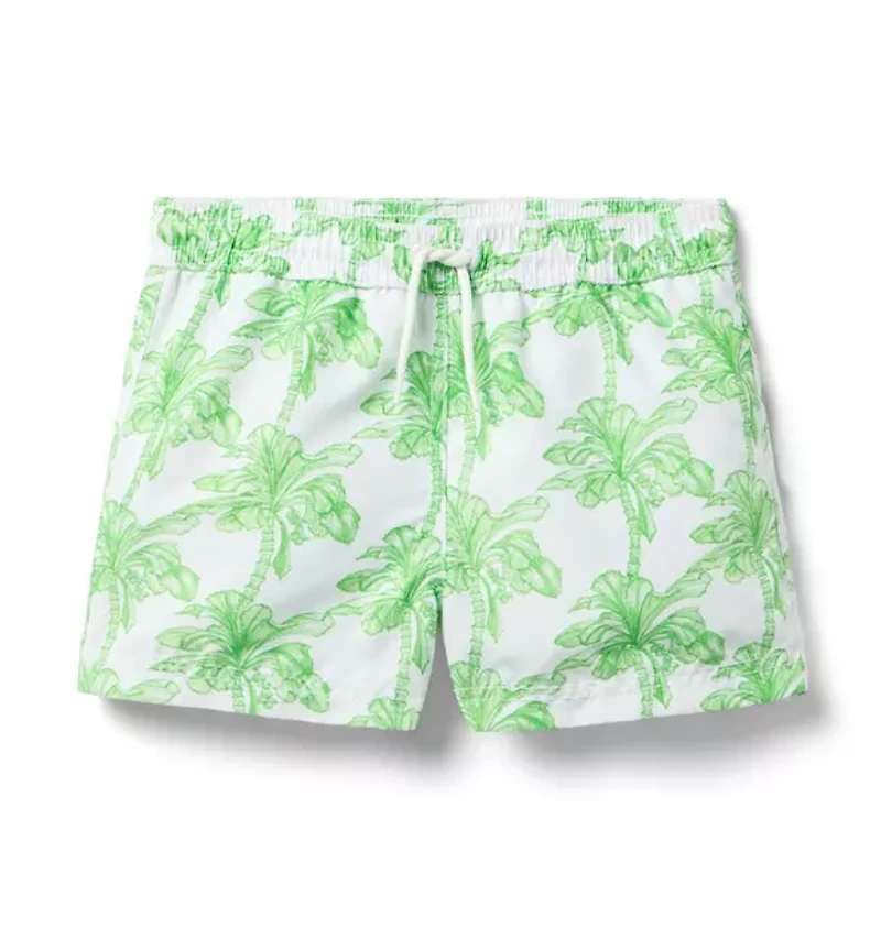 Recycled Palm Tree Swim Trunk