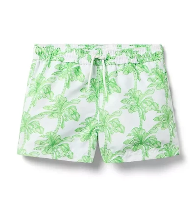 Recycled Palm Tree Swim Trunk