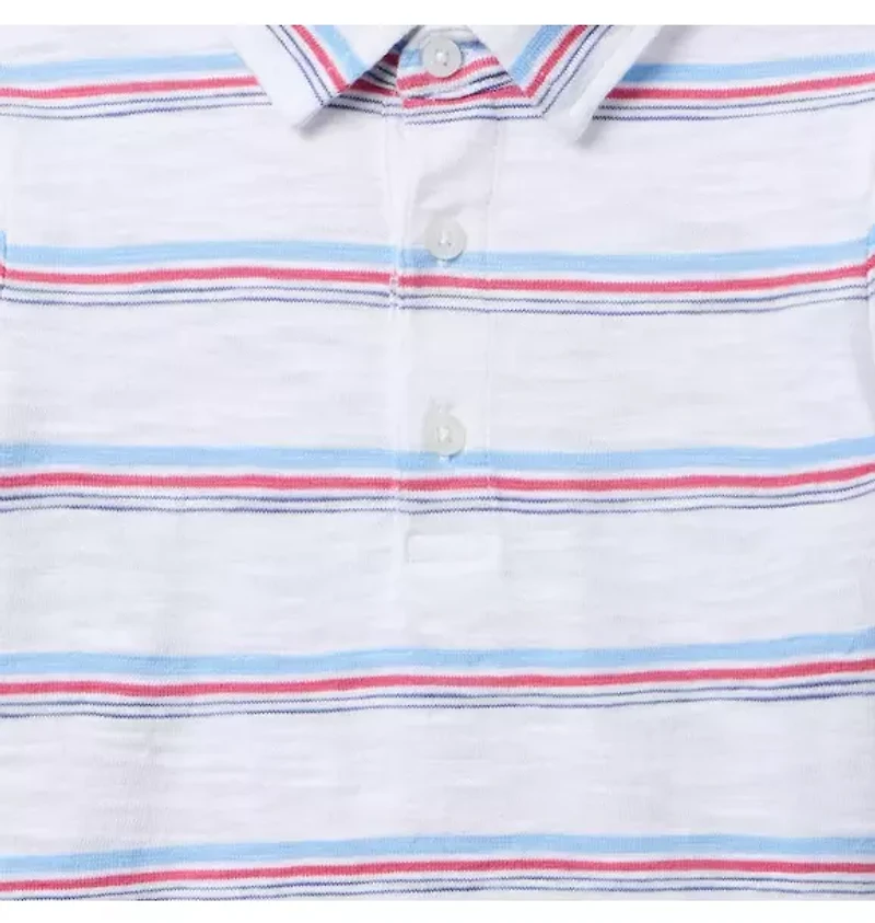 The Striped Slub Polo
