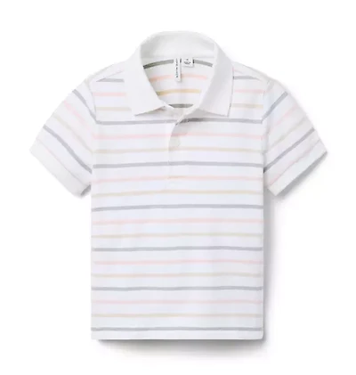 The Striped Pique Polo