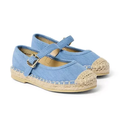 Chambray Espadrille Ballet Flat