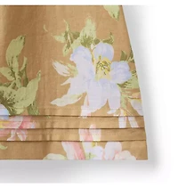 Floral Pintuck Button Top