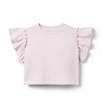 French Terry Ruffle Top