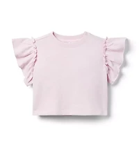 French Terry Ruffle Top