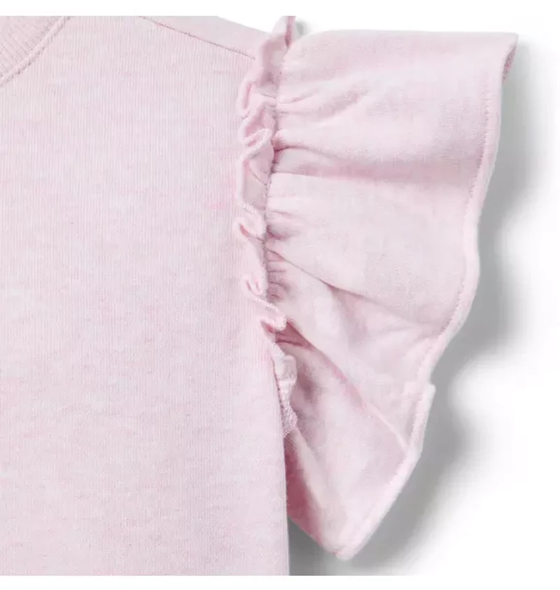 French Terry Ruffle Top