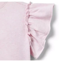 French Terry Ruffle Top