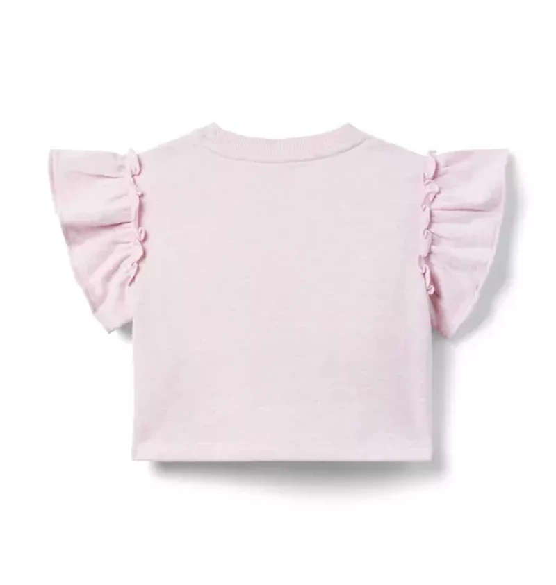 French Terry Ruffle Top