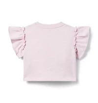 French Terry Ruffle Top