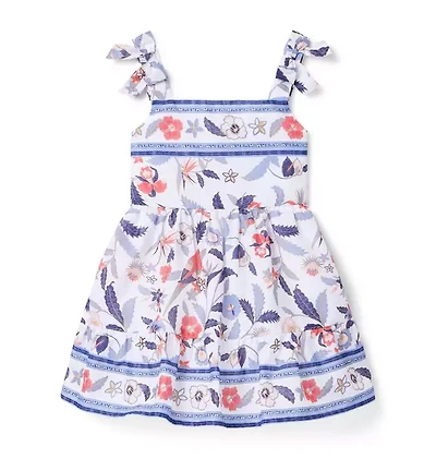 Floral Bow Strap Dress