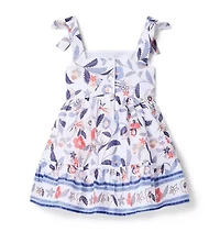 Floral Bow Strap Dress