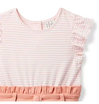 Striped Paperbag Waist Romper