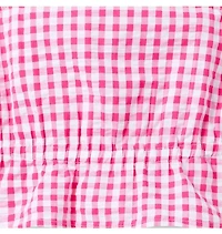 Gingham Peplum Top