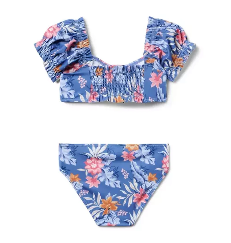 Recycled Tropical Floral Sweetheart 2-Piece Swimsuit